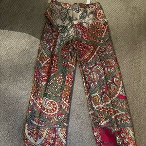Zara printed silky pants sz L